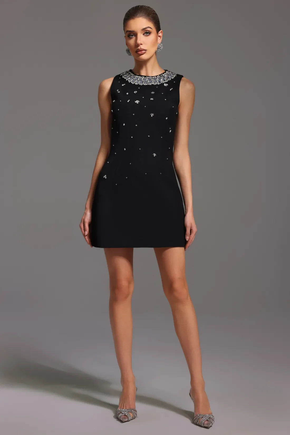 Emmeline Sleeveless Diamond Mini Dress