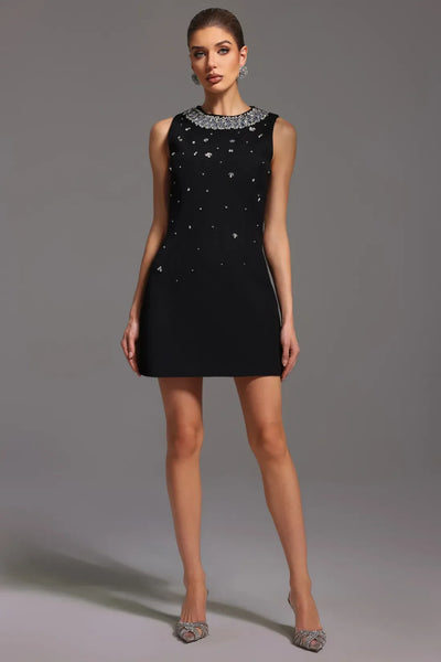 Emmeline Sleeveless Diamond Mini Dress