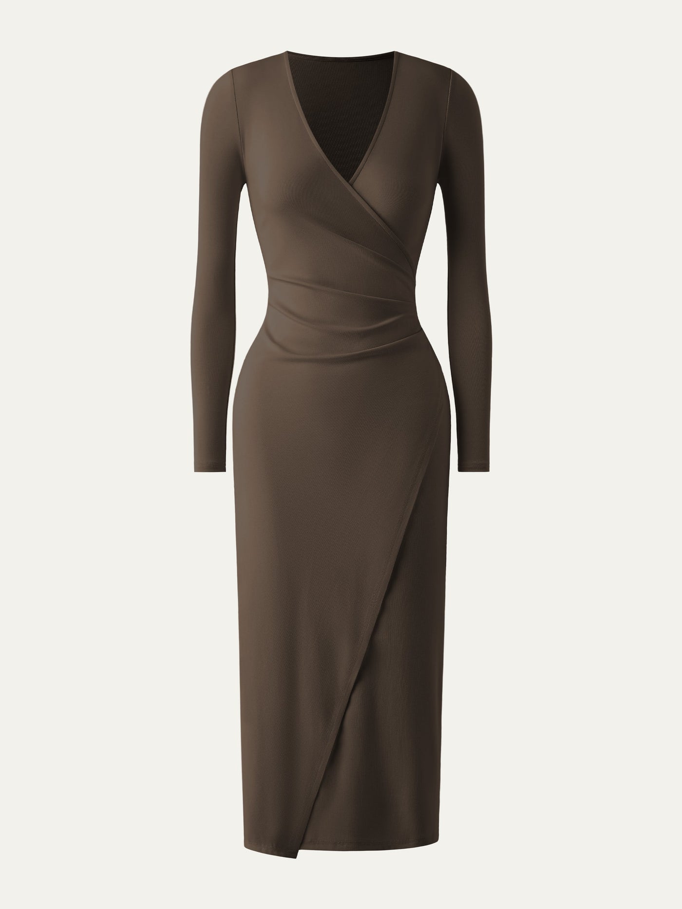 Women's Midi Dress in Light Cotton with Wrap Effect