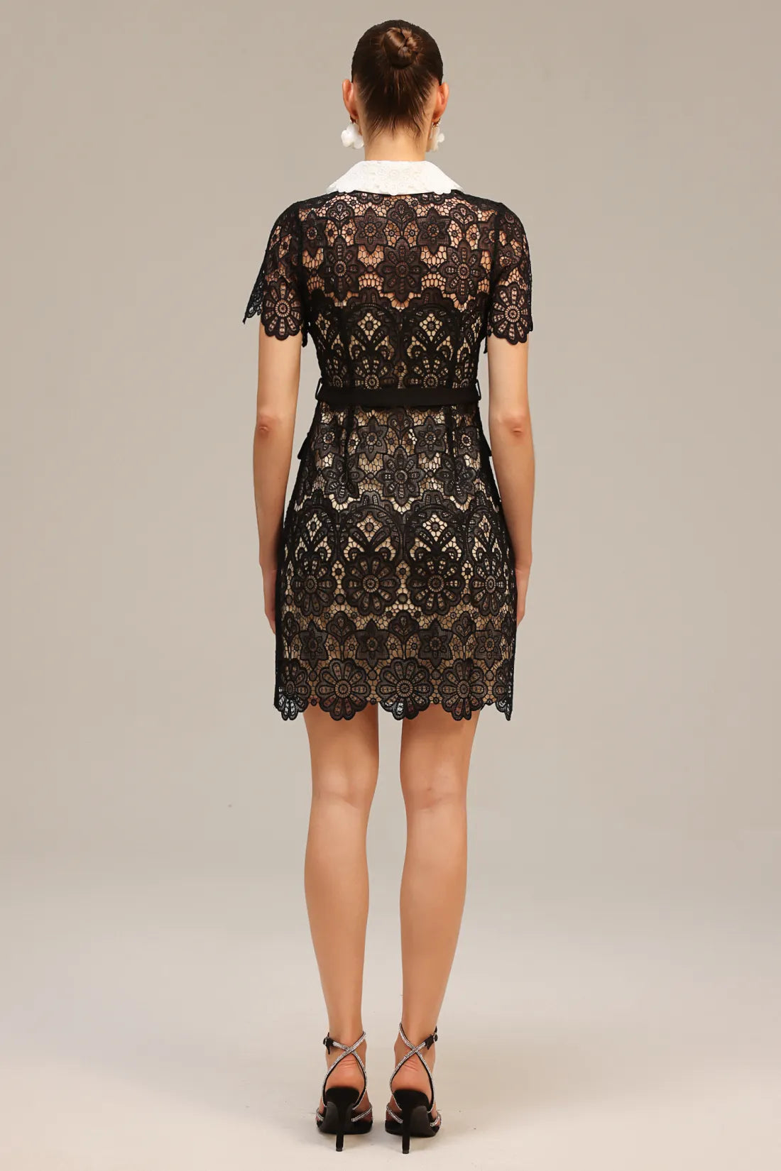 Kassy Short Sleeve Lace Mini Dress