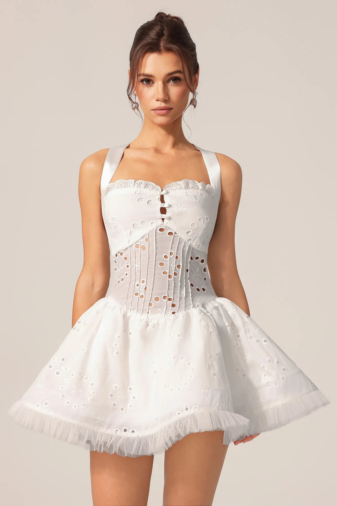 Montigo Hollow Out Mini Dress