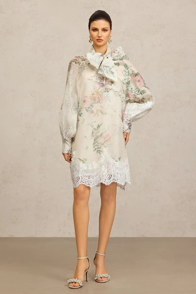 Sareka Long Sleeve Lace Long Dress