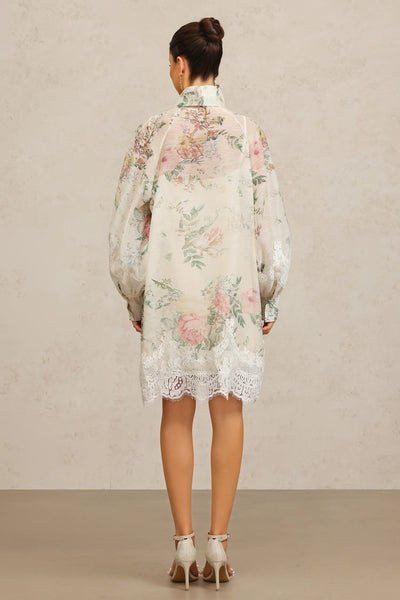 Sareka Long Sleeve Lace Long Dress