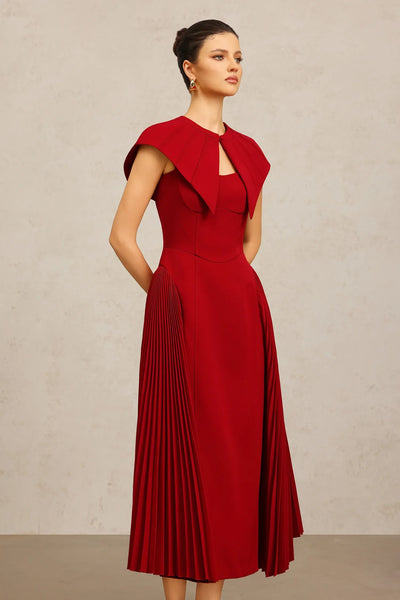 Verna Halter Curved Long Dress