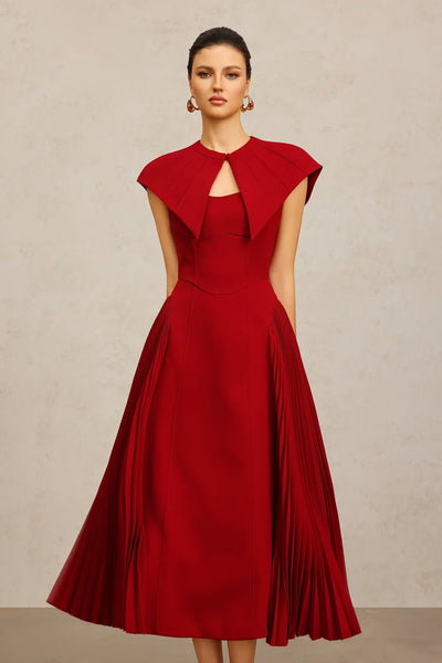 Verna Halter Curved Long Dress