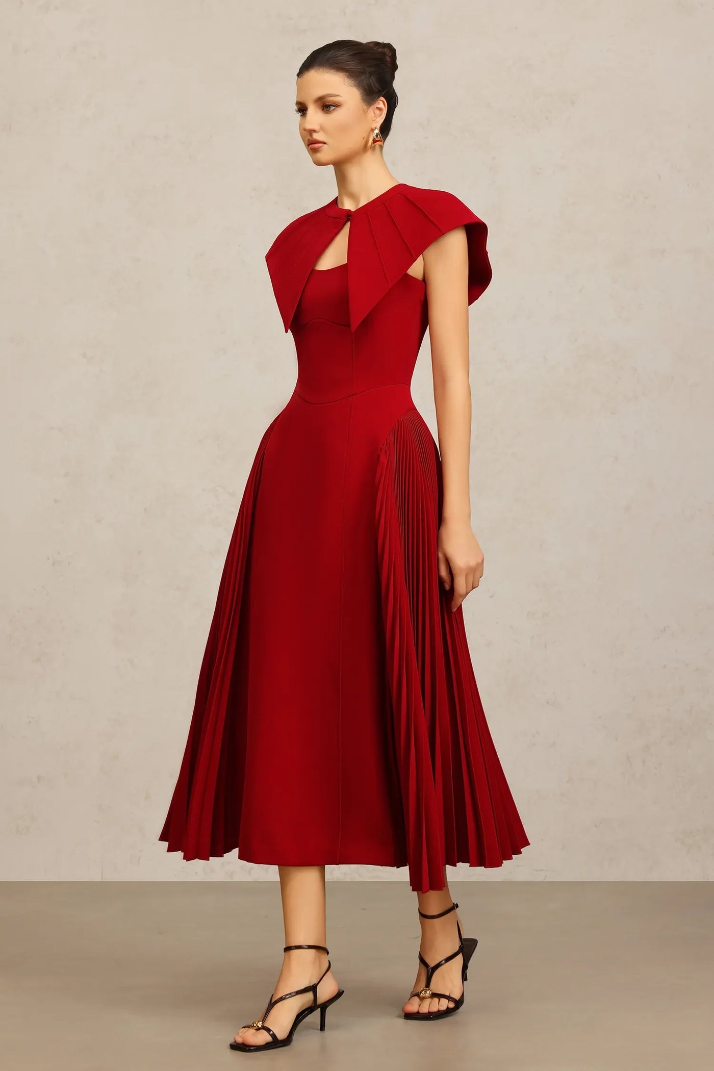 Verna Halter Curved Long Dress