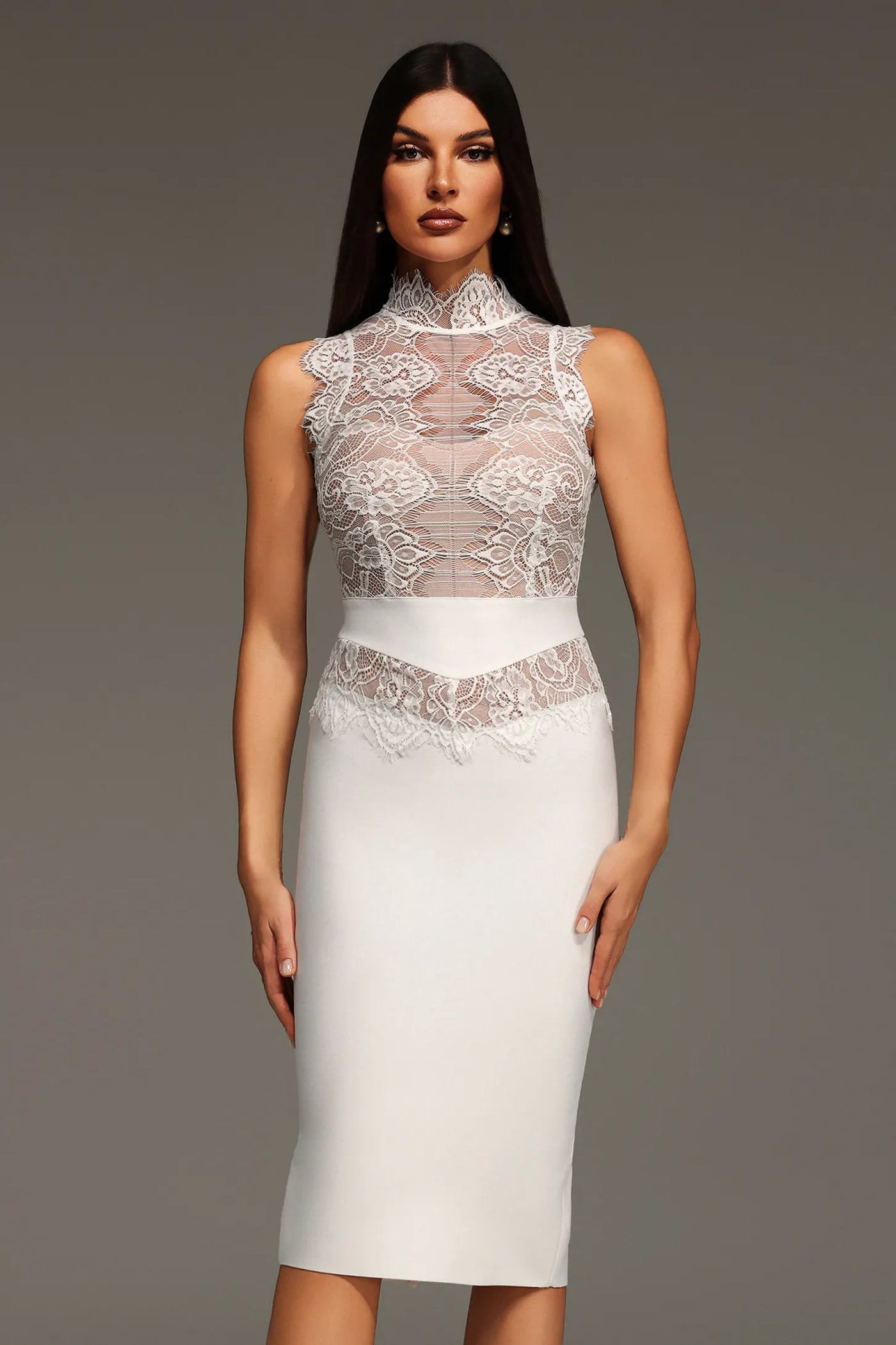 Penpe Lace Strap Mini Dress