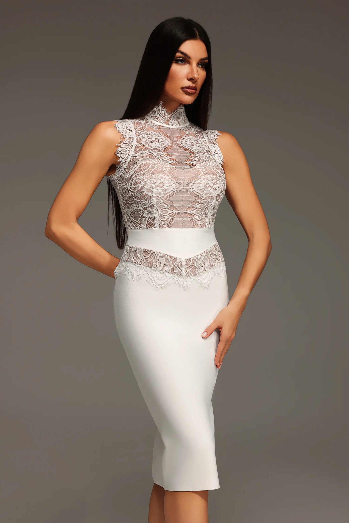 Penpe Lace Strap Mini Dress