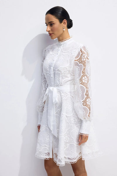 Helena Floral Lace Sleeve Mini Dress