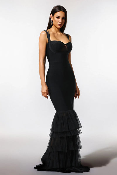 Mio Fish Tail Yarn Bandage Long Dress