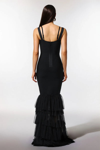 Mio Fish Tail Yarn Bandage Long Dress