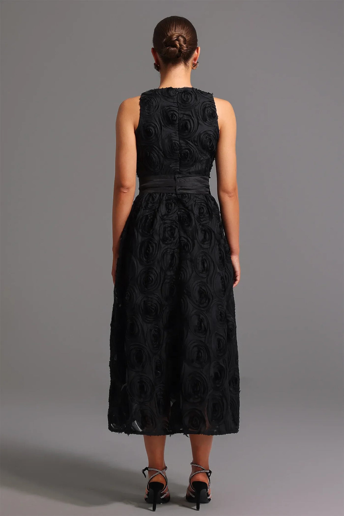 Runa Round Neck Floral Long Dress