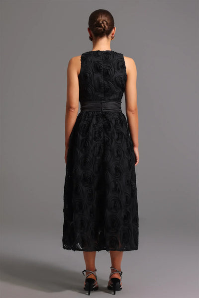 Runa Round Neck Floral Long Dress