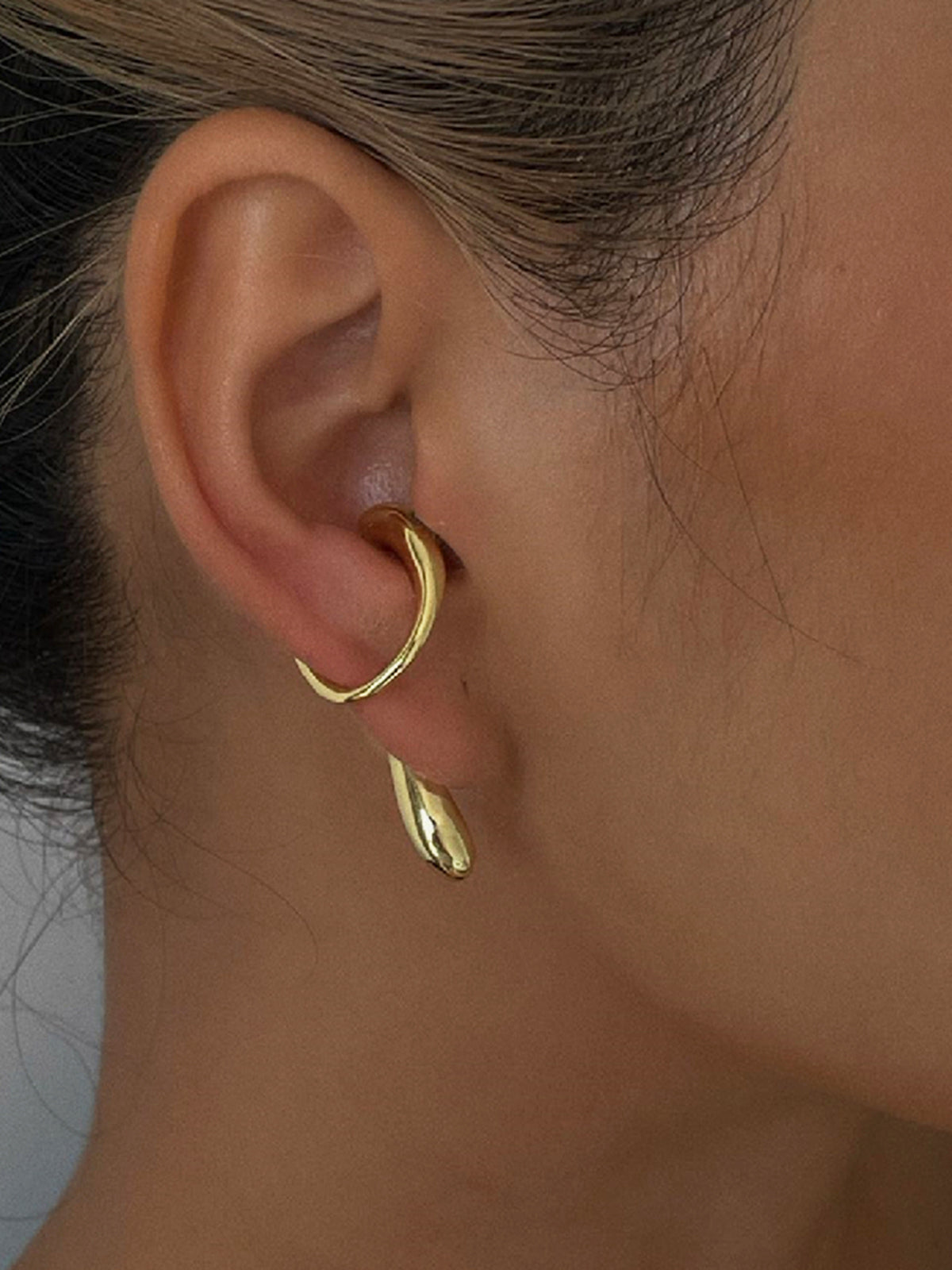 Spiral Geometric Water Drop Earrings