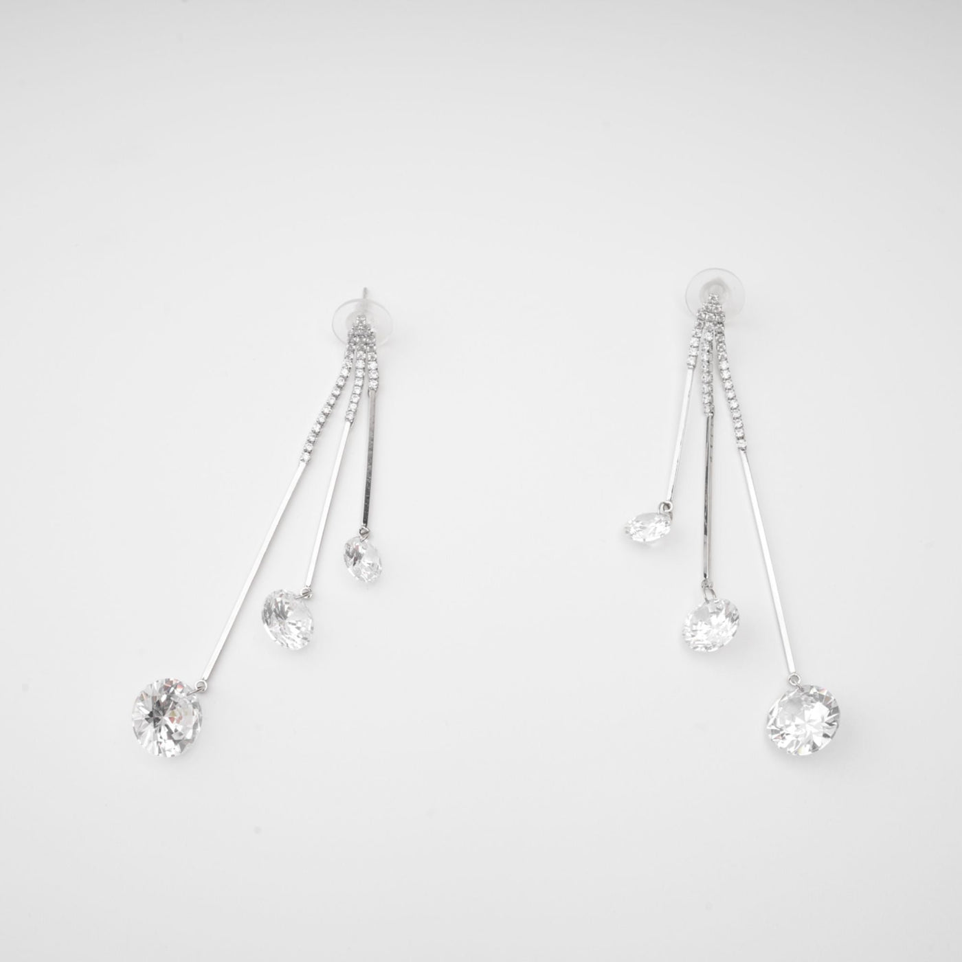 Crystallized dangling drop earrings