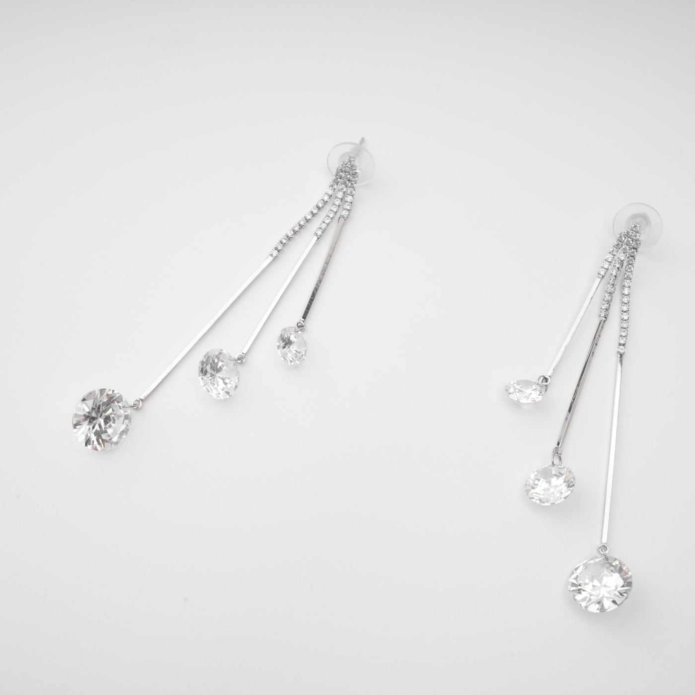 Crystallized dangling drop earrings