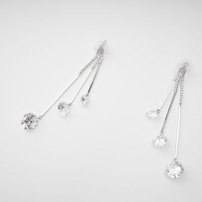Crystallized dangling drop earrings