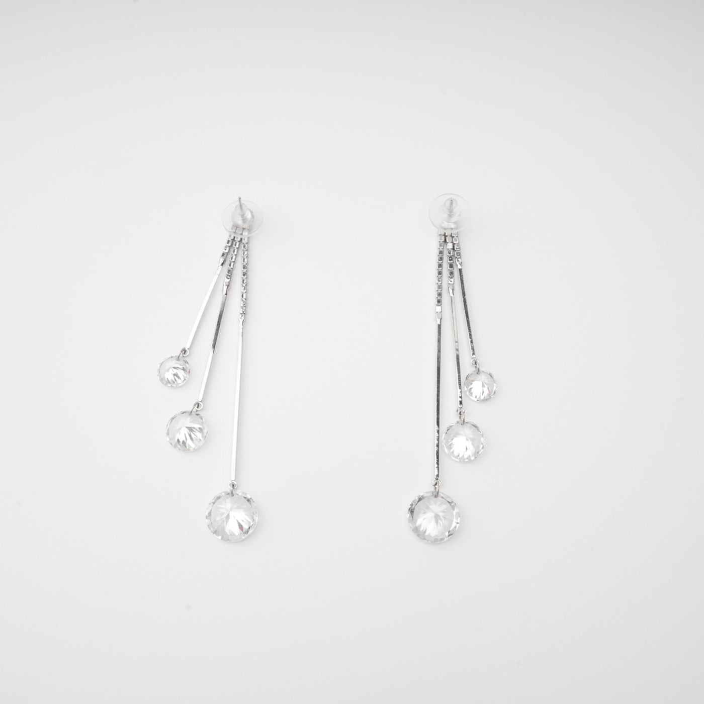 Crystallized dangling drop earrings
