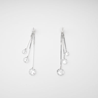 Crystallized dangling drop earrings