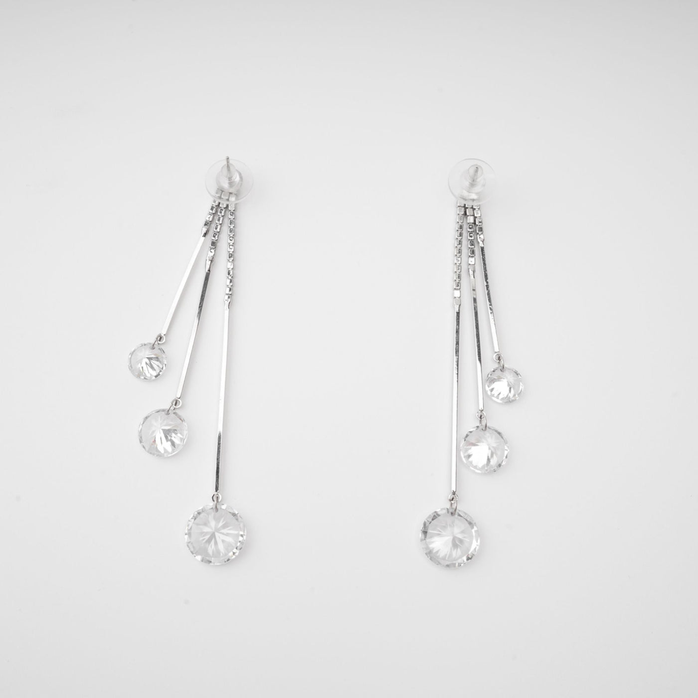 Crystallized dangling drop earrings