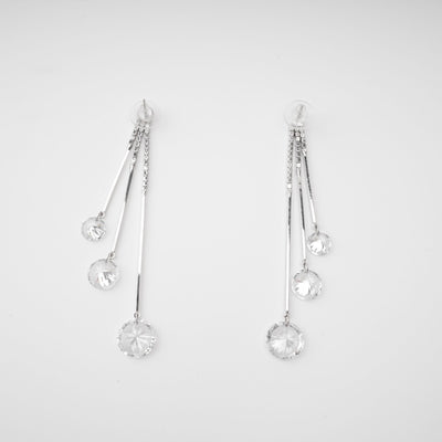 Crystallized dangling drop earrings
