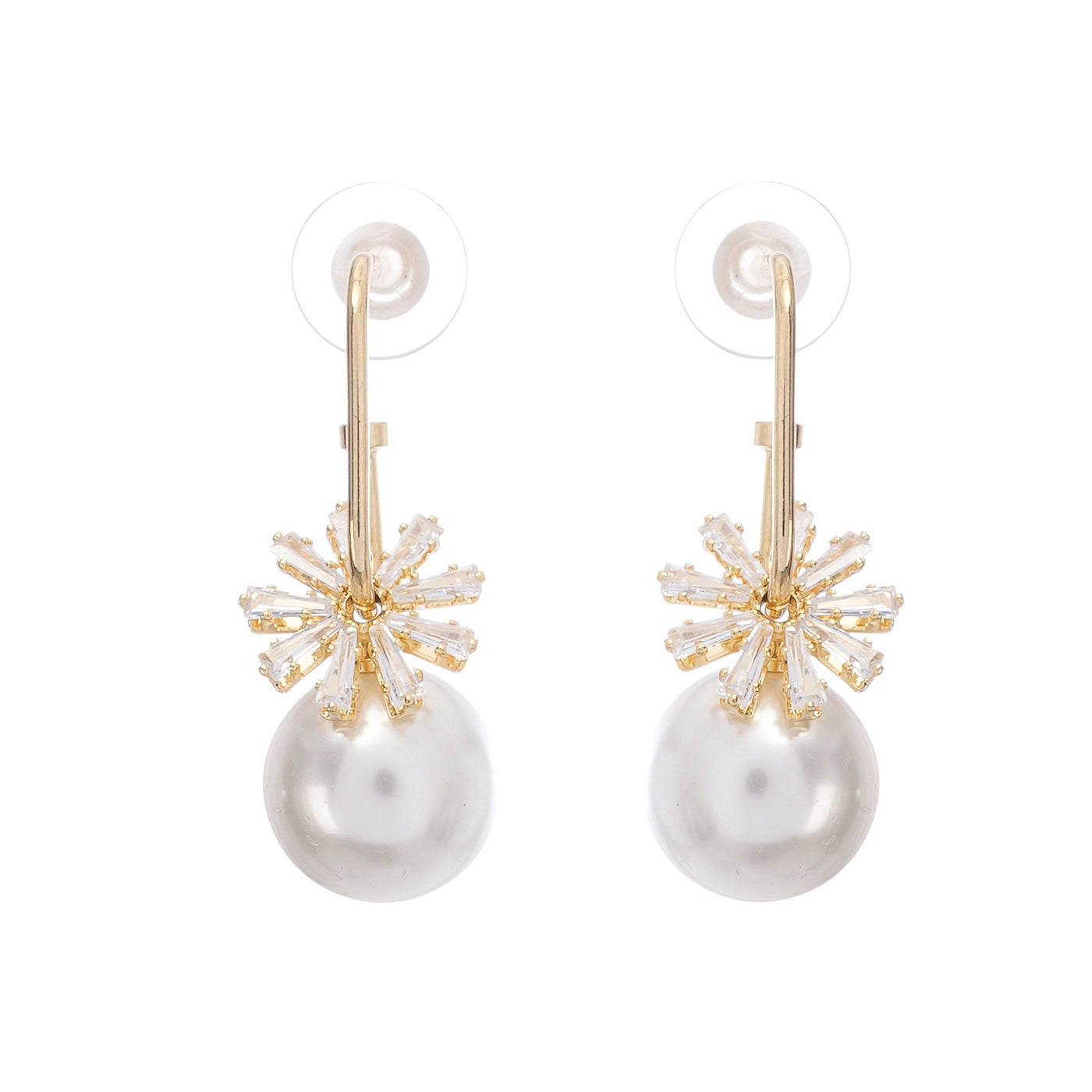 Kate Crystal Decorated Pearl Earrings