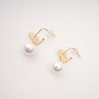 Kate Crystal Decorated Pearl Earrings