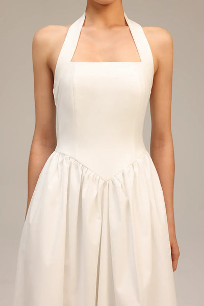 Steffi Hook and Eye Cut V-Neck Midi Dress