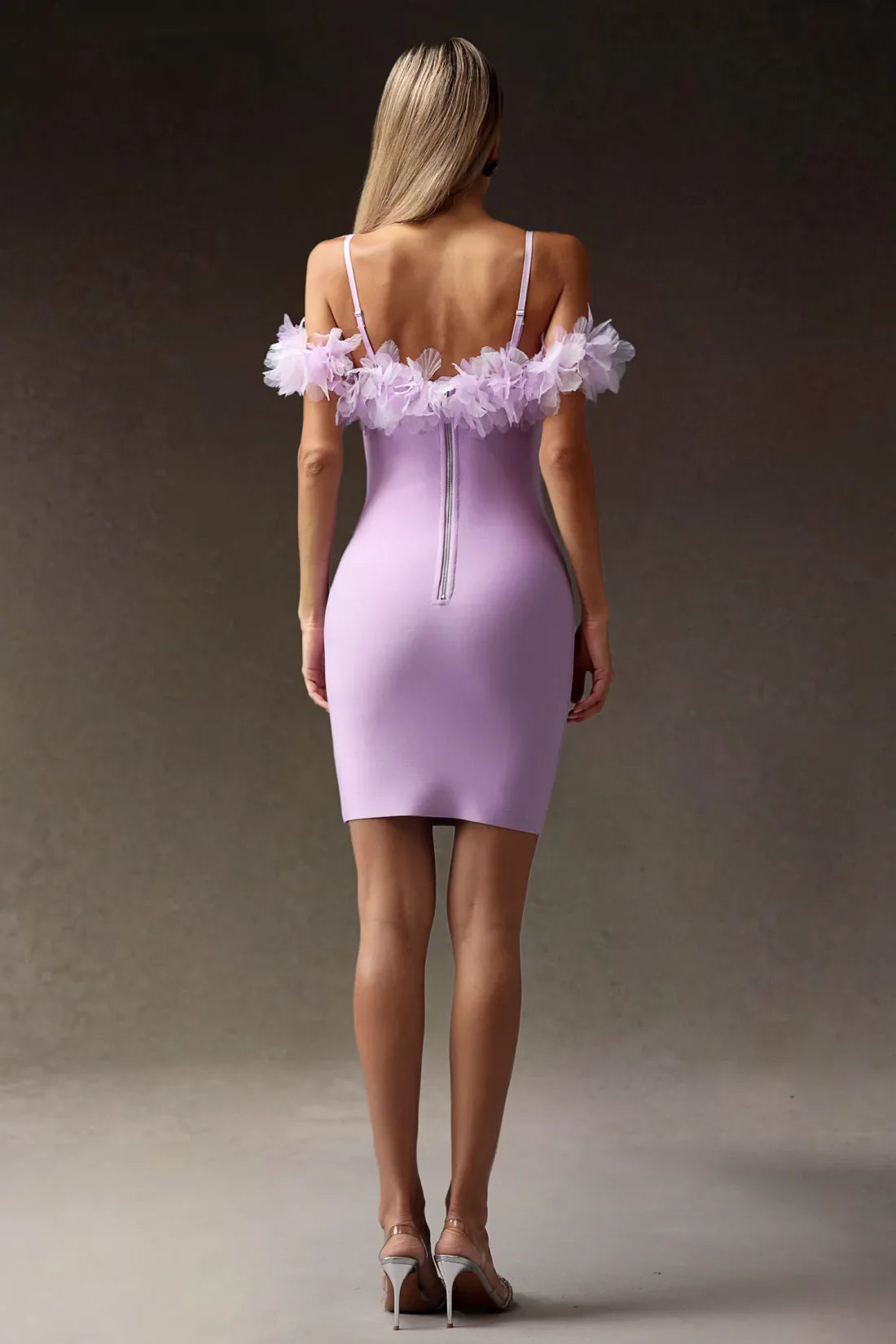 Verney Strapless Off-Shoulder Floral Bandage Mini Dress