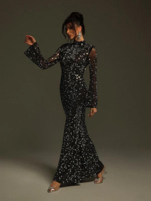 Natalja Uzun Long Crystal File Dress