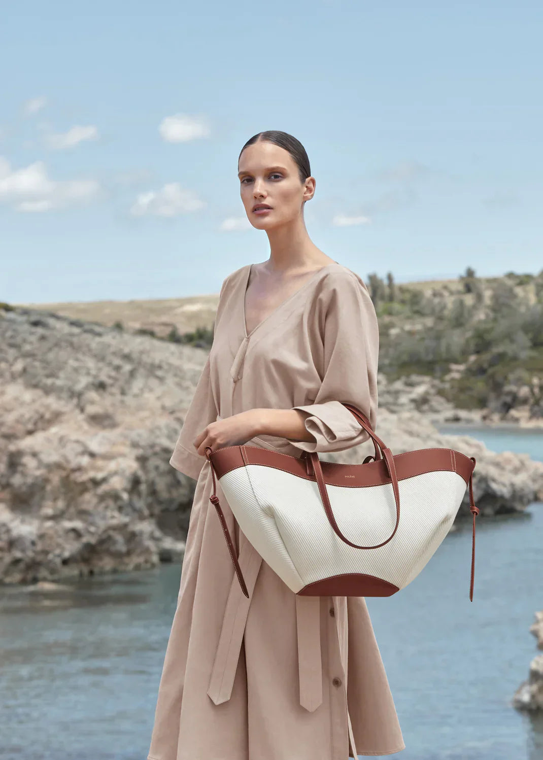 Polene Genuine Leather Bag | Elegant & Spacious Design
