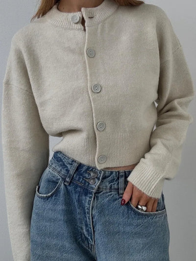 Patchwork Knit Cardigan