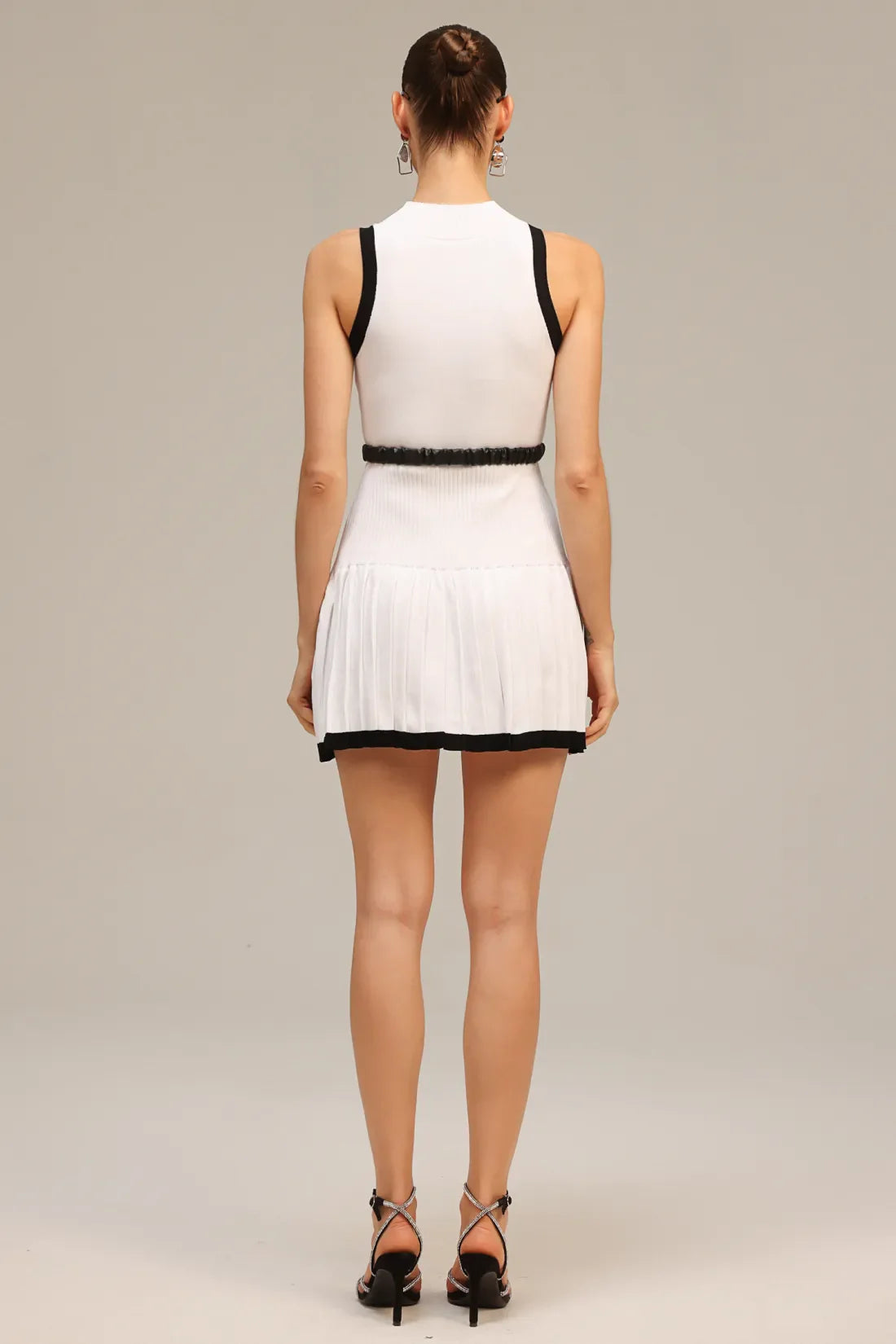 Sleeveless Curved Mini Dress