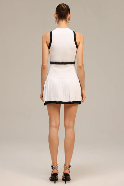 Sleeveless Curved Mini Dress