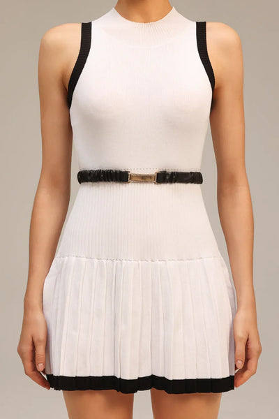 Sleeveless Curved Mini Dress