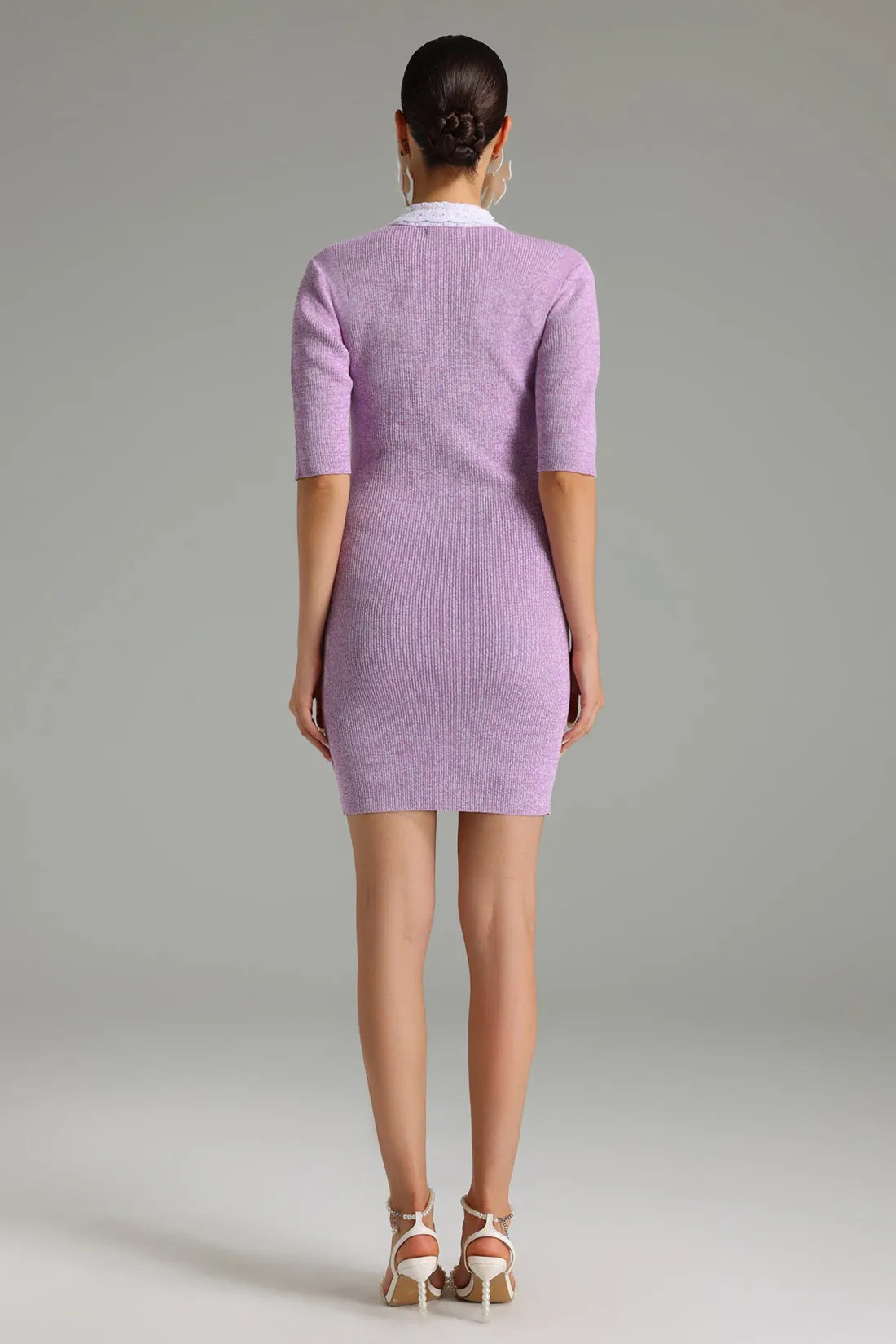 Perrine Front Button Knit Mini Dress