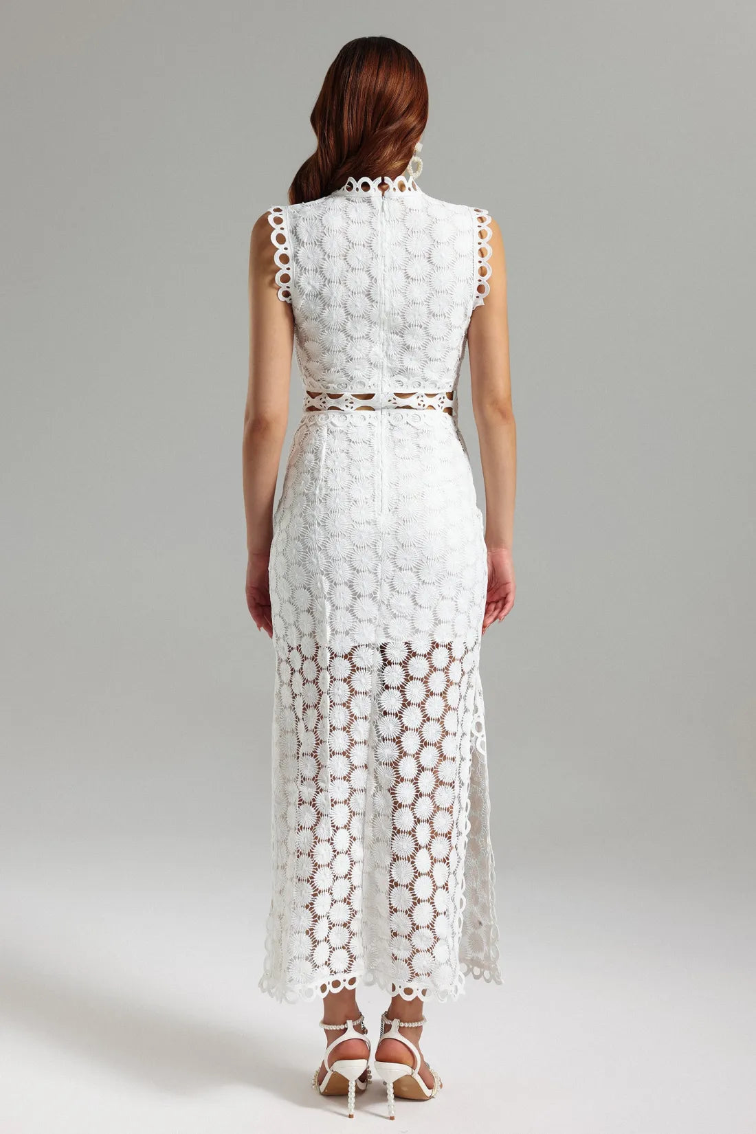 Tinsley Lace Sleeveless Long Dress