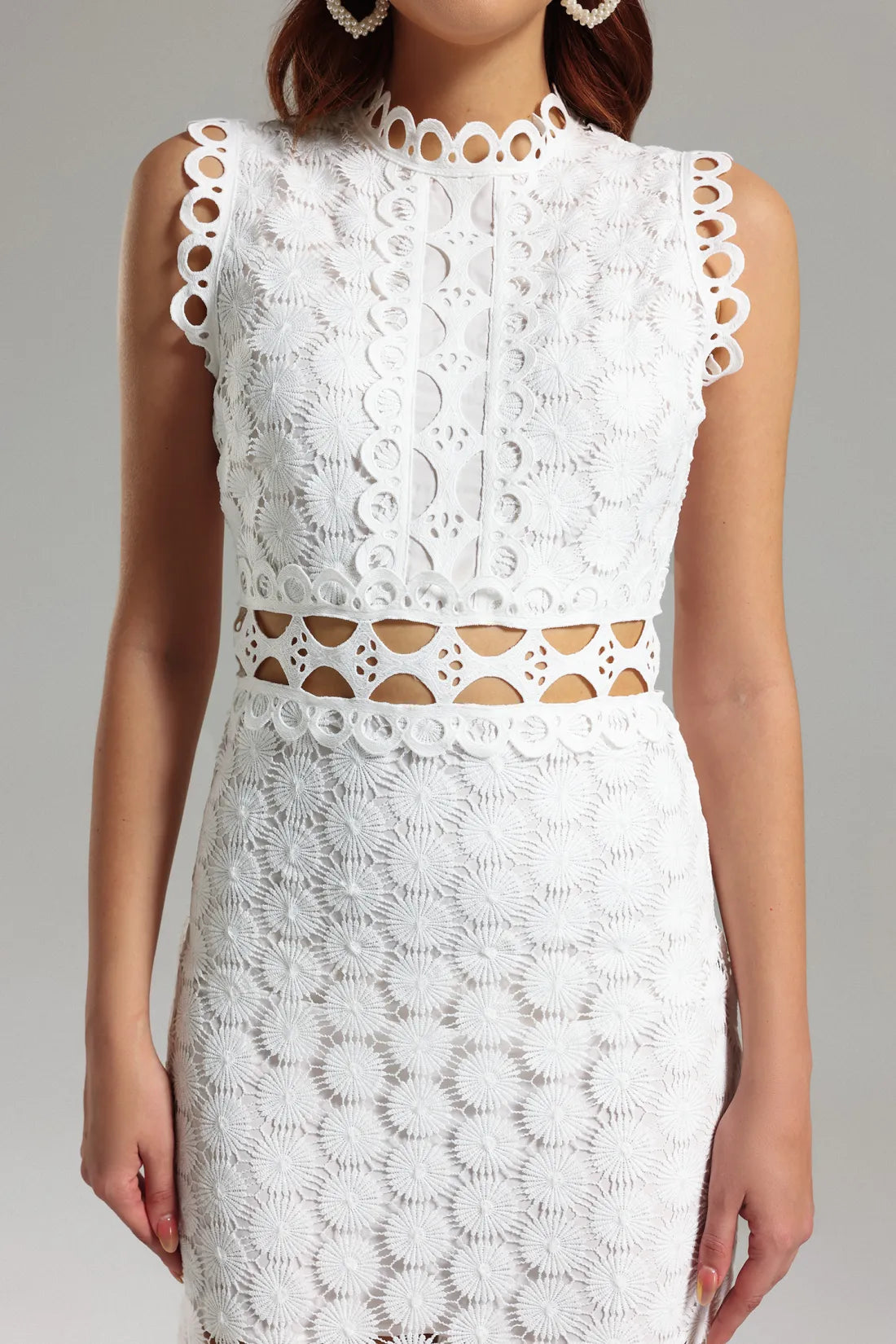 Tinsley Lace Sleeveless Long Dress
