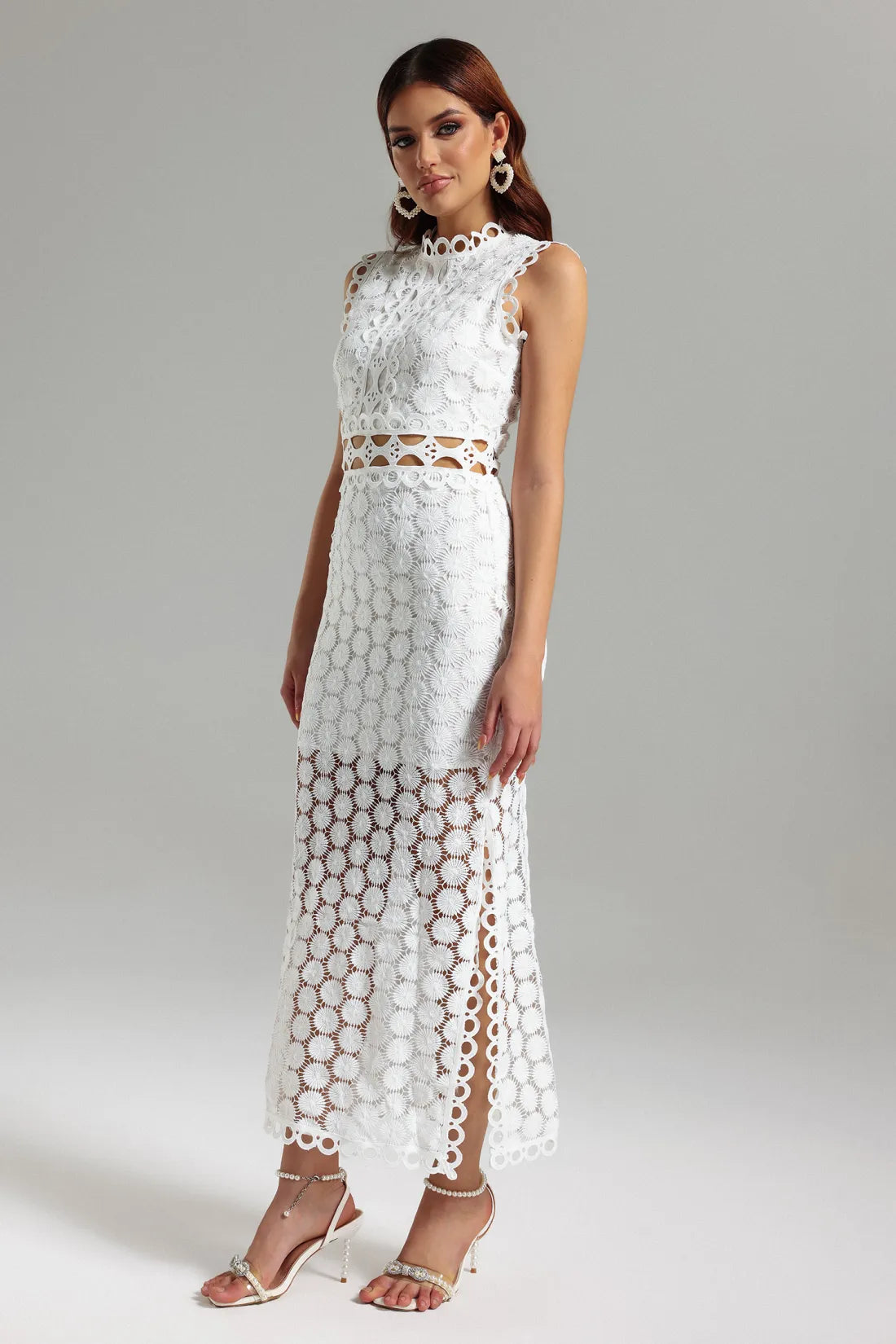 Tinsley Lace Sleeveless Long Dress