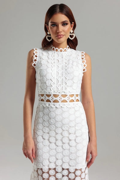 Tinsley Lace Sleeveless Long Dress