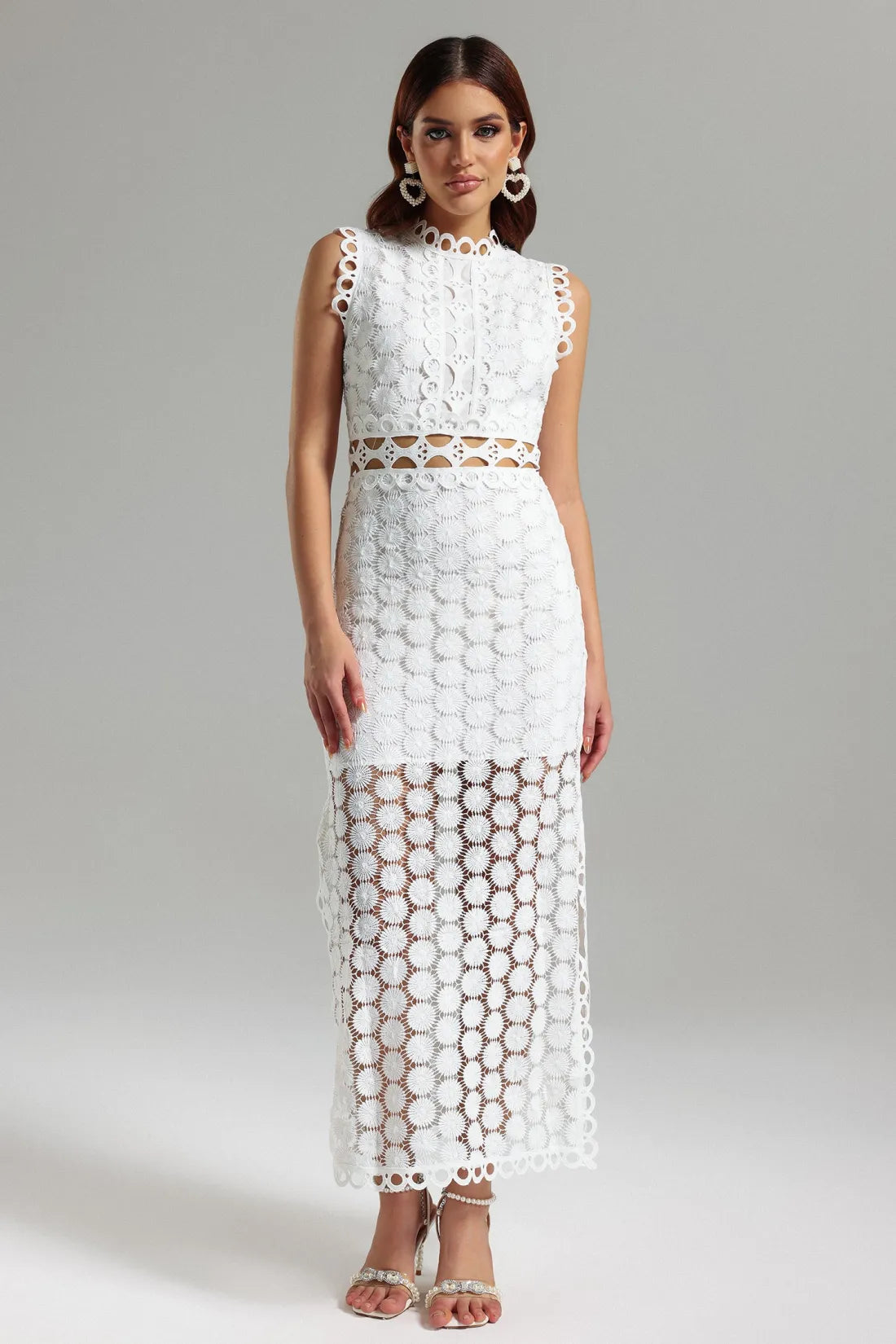 Tinsley Lace Sleeveless Long Dress