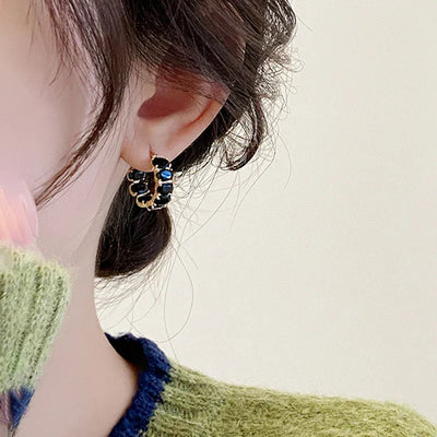 Zirconium Round Hoop Earrings