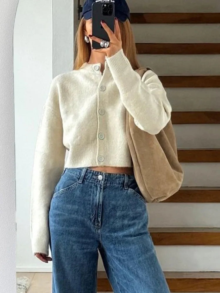 Patchwork Knit Cardigan