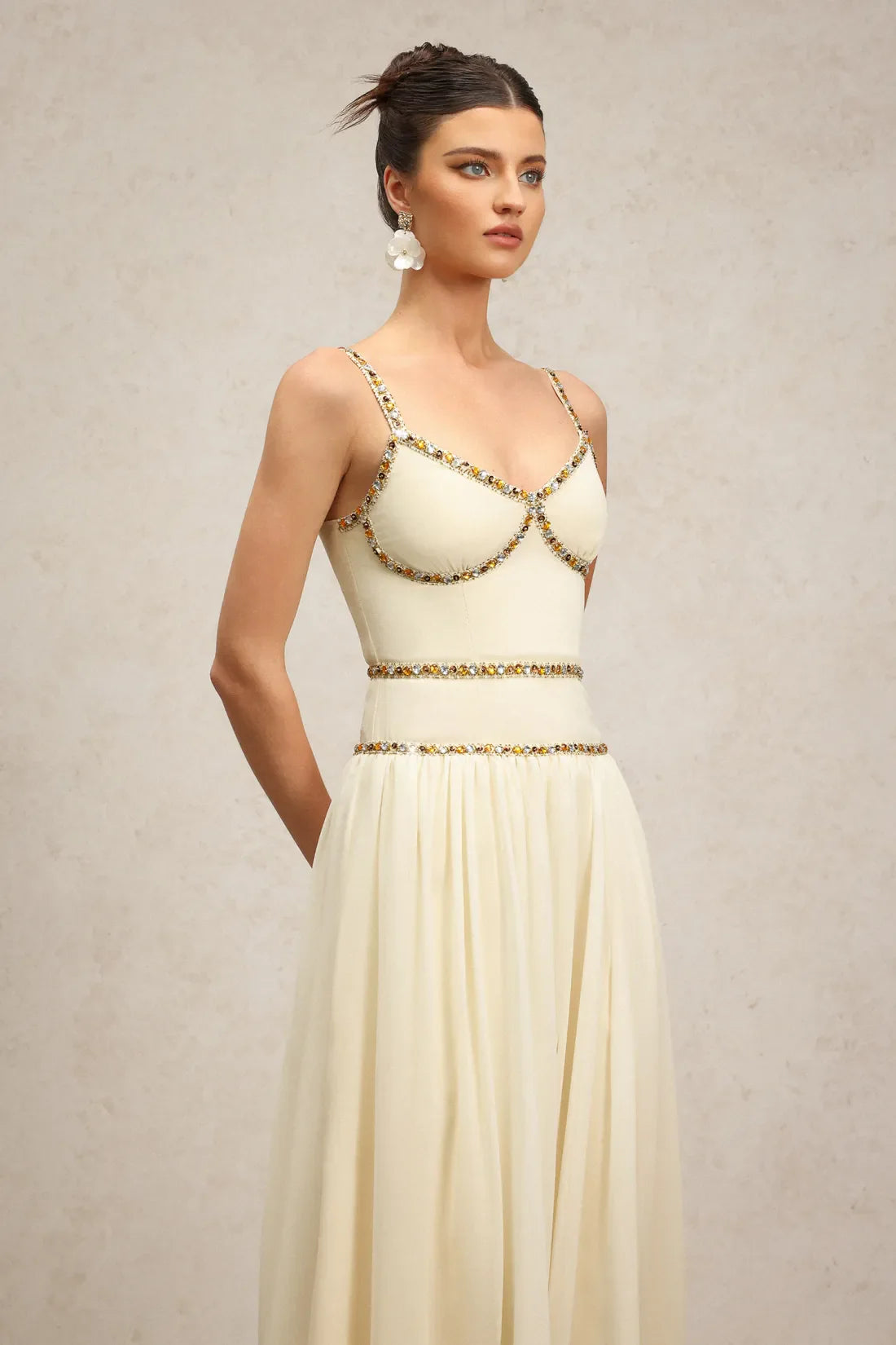 Unica Halter Diamond Long Dress