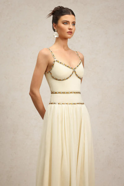Unica Halter Diamond Long Dress