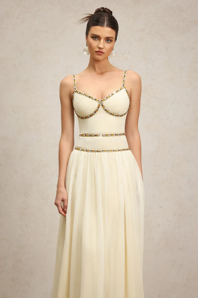 Unica Halter Diamond Long Dress