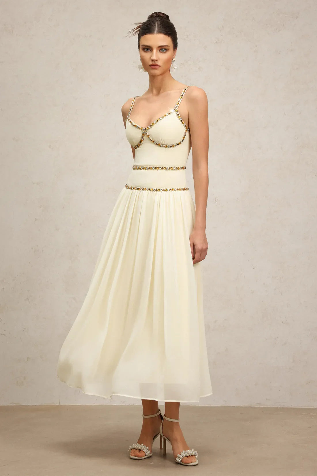 Unica Halter Diamond Long Dress