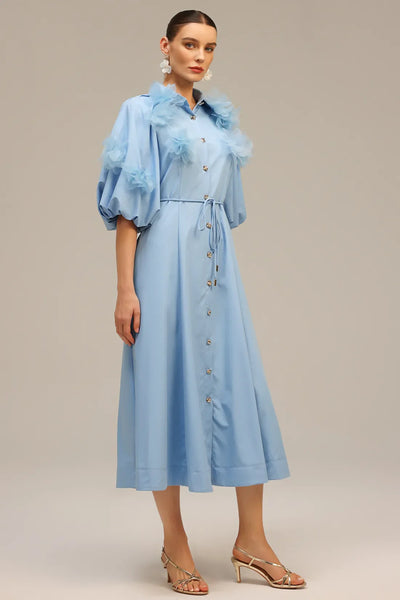 Helena Short Sleeve Floral Midi Dress