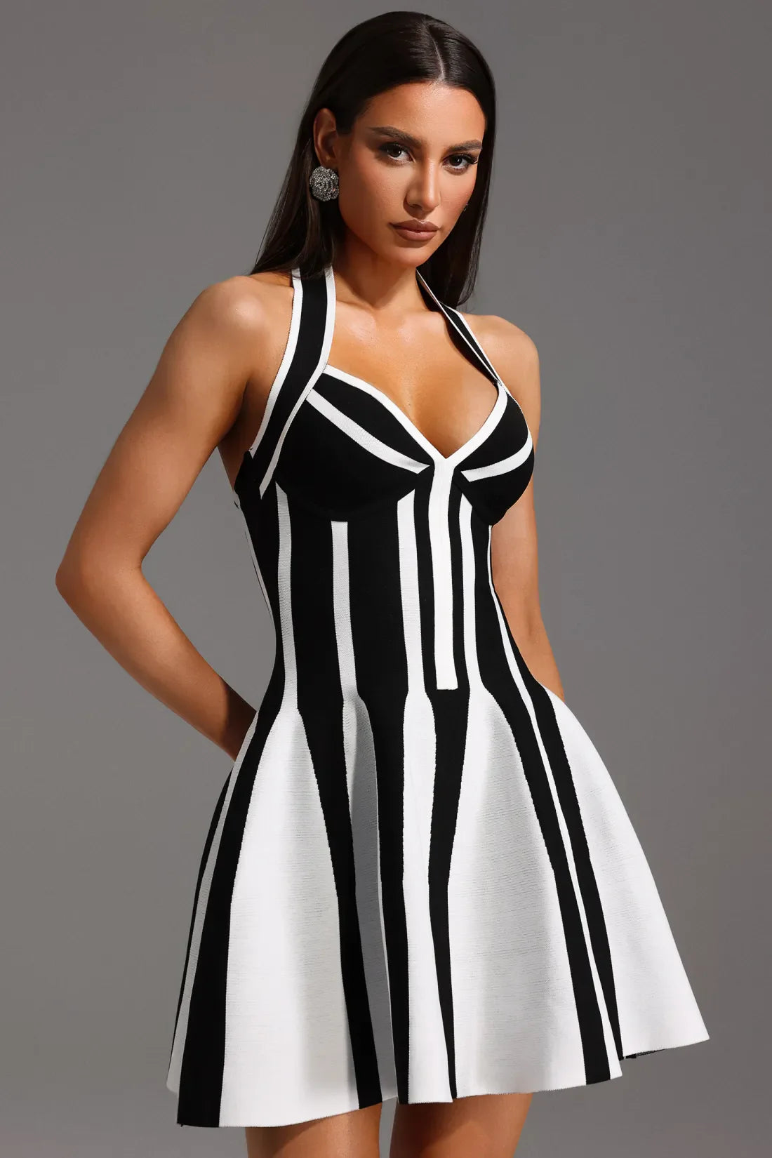 Eudora Sleeveless Kolsa Twist Bandage Mini Dress