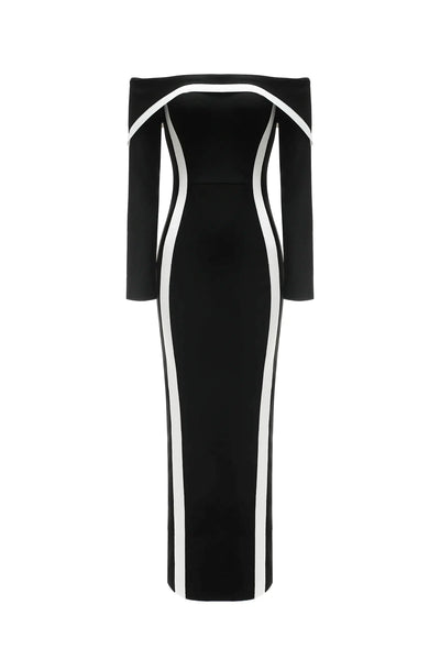 Hilda Off-Shoulder Long Sleeve Maxi Dress